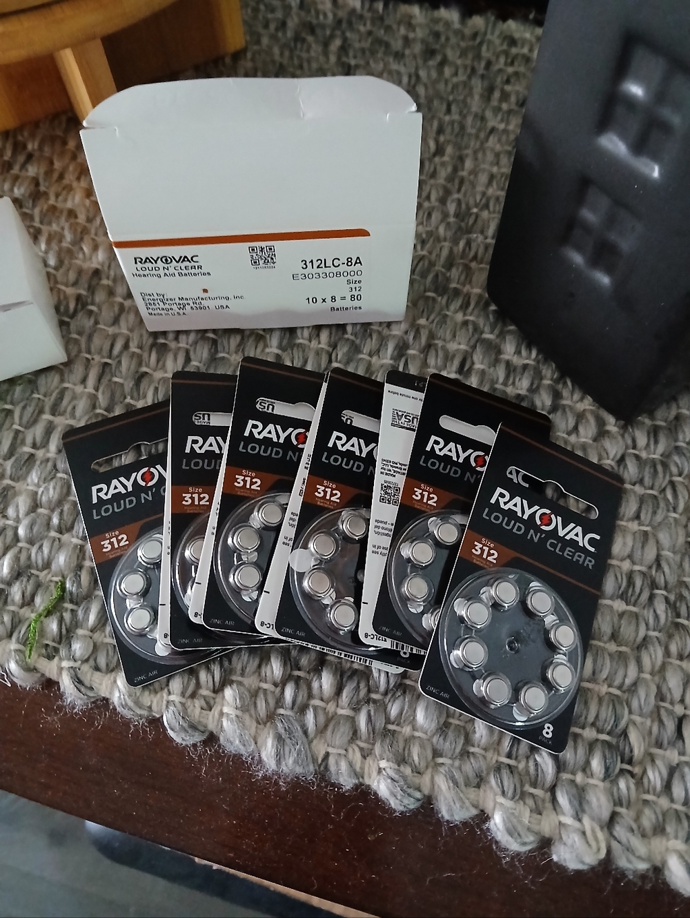 Hearing Aid Batteries - Yellow Loud N'Clear 80 batteries per box =160 batteries